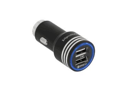 Автомобільний зарядний пристрій Kruger&Matz 2xUSB KM0212 4800mA з функцією швидкої зарядки Quick Charge 3.0