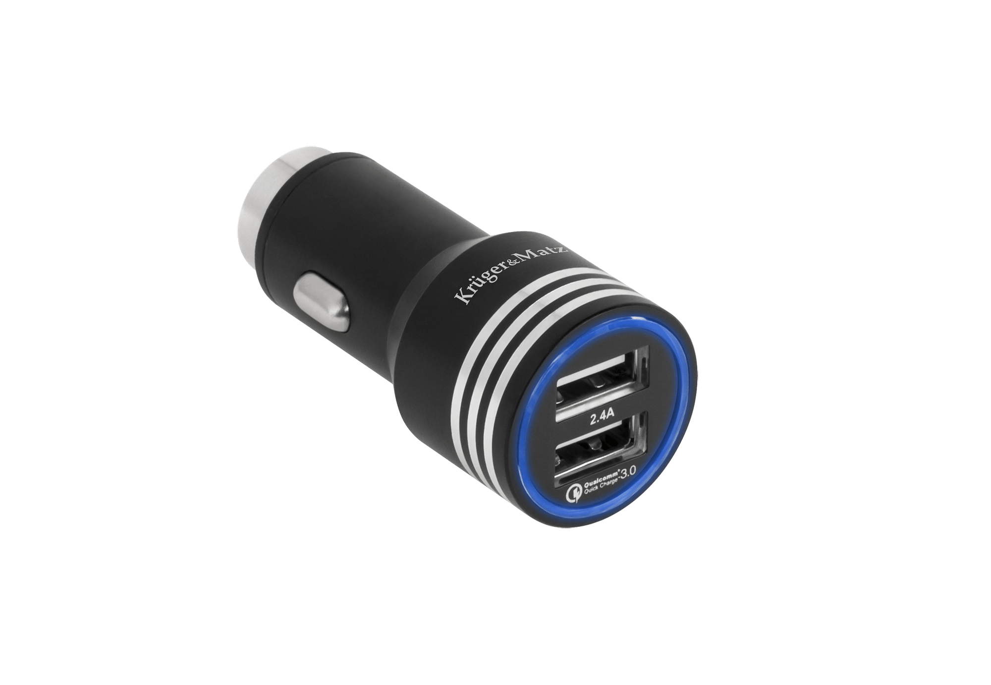 Автомобільний зарядний пристрій Kruger&Matz 2xUSB 4800mA з функцією швидкої зарядки Quick Charge 3.0 Автомобільний зарядний пристрій Kruger&Matz 2xUSB KM0212 4800mA з функцією швидкої зарядки Quick Charge 3.0