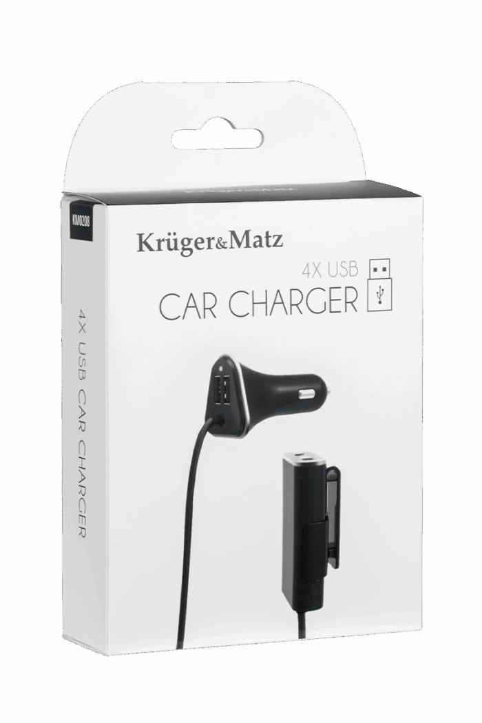 Автомобільний зарядний пристрій Kruger&Matz 4xUSB KM0208 9.6A - Зображення 4