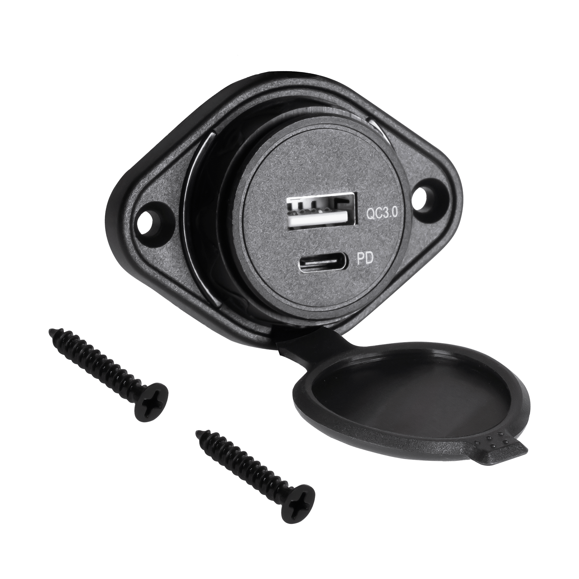 Автомобільний зарядний пристрій USB+USB Type-C із функцією швидкого заряджання Quick Charge та Power Delivery Автомобільний зарядний пристрій USB+USB Type-C Peiying PY-CHR0009 із функцією швидкого заряджання Quick Charge та Power Delivery