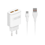 Два зарядні пристрої USB + кабель Type-C GSM1039.2 2400 мА - Зображення 5