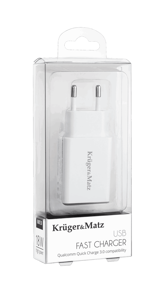 Зарядний пристрій Krüger&matz KM0132 USB із функцією швидкої зарядки Quick Charge 3.0 - Зображення 3