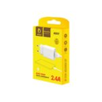 Зарядний пристрій USB + кабель USB Type-C GSM1064-W 2400 мА 12 Вт - Зображення 4