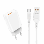 Зарядний пристрій USB + кабель USB Type-C GSM1064-W 2400 мА 12 Вт