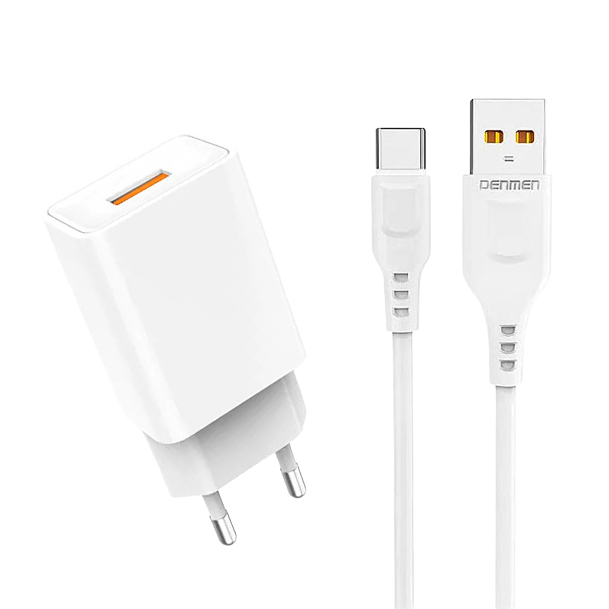 Зарядний пристрій USB + кабель USB Type-C 2400 мА 12 Вт Зарядний пристрій USB + кабель USB Type-C GSM1064-W 2400 мА 12 Вт