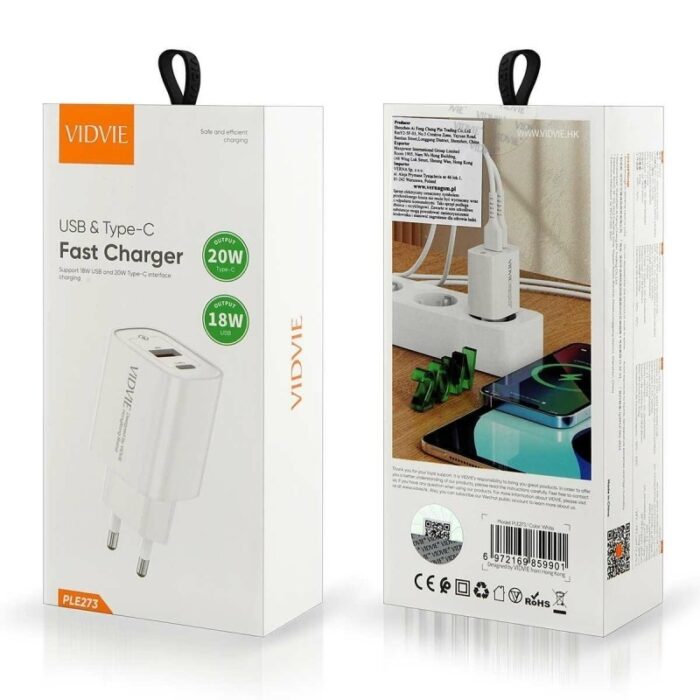 Зарядний пристрій USB Type-A GSM1069 + USB Type-C 20 Вт 3 А - Зображення 6