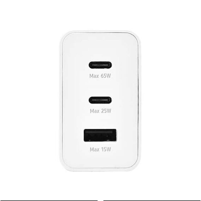 Білий зарядний GSM1056WH пристрій потужністю 65 Вт з функцією Power Delivery та швидкої зарядки Quick Charge - Зображення 4