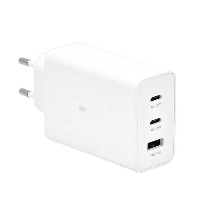 Білий зарядний GSM1056WH пристрій потужністю 65 Вт з функцією Power Delivery та швидкої зарядки Quick Charge - Зображення 2