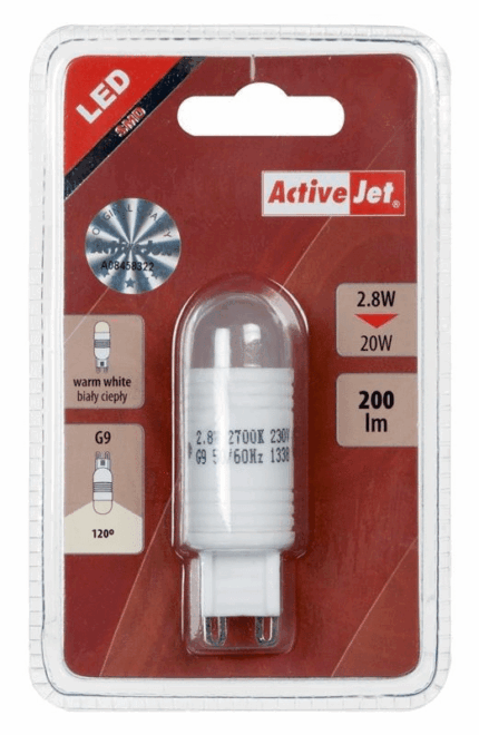 Світлодіодна лампа 2.8W Activejet ACJ-AJE-MC3G9 G9 230V біла