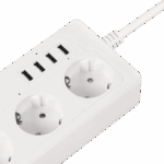 Подовжувач Kruger&Matz KM2250 на 4 німецькі розетки та 4xUSB 2100 мА Connect P6 Tuya - Зображення 6