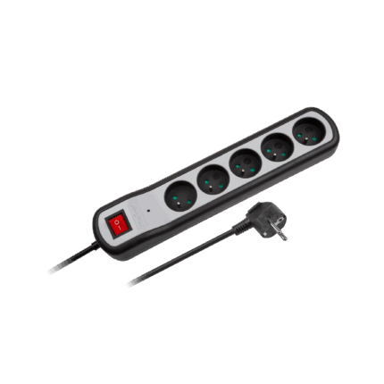 Подовжувач Rebel URZ3063-3W на 5 розеток з вимикачем (3 м