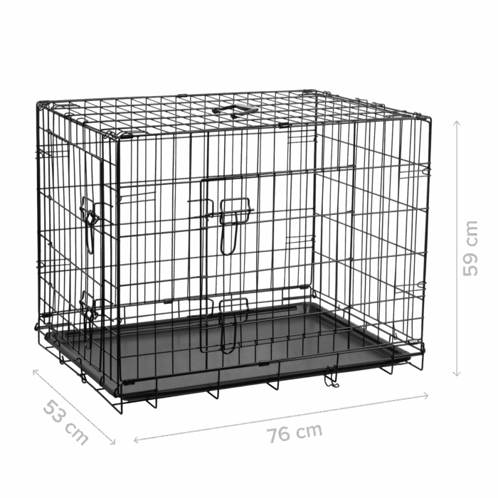 Металева клітка для собак, манеж, розмір L 76x53x59 см, Rebel RA-1202 ANIMALS - Зображення 6