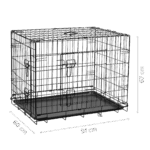 Металева клітка для собак, манеж, розмір XL 91x60x67 см, Rebel RA-1203 ANIMALS - Зображення 6