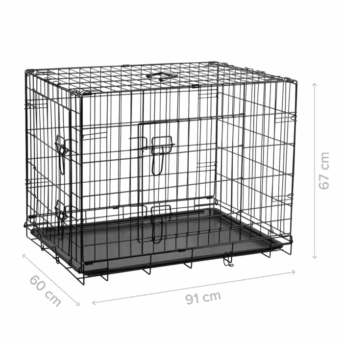 Металева клітка для собак, манеж, розмір XL 91x60x67 см, Rebel RA-1203 ANIMALS - Зображення 6