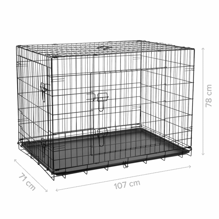 Металева клітка для собак, манеж, розмір XXL 107x71x78 см, Rebel RA-1204 ANIMALS - Зображення 6
