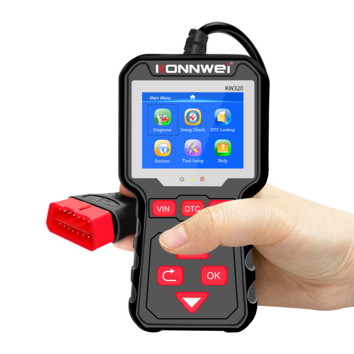 Діагностичний вимірювальний прилад, сканер OBD2 Konnwei KW320 - Зображення 7