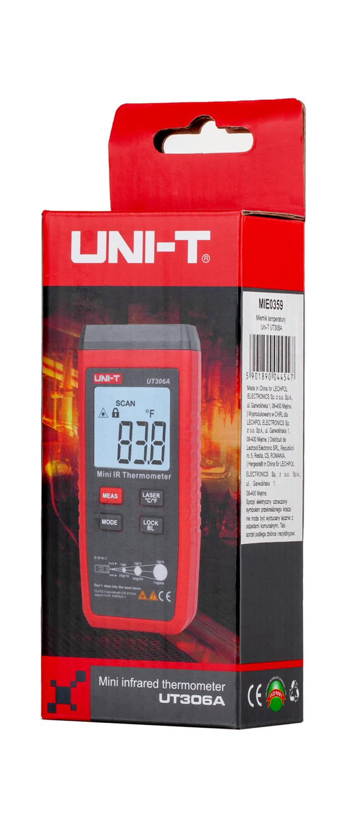 Інфрачервоний вимірювач температури Uni-t MIE0359 UT306A - Зображення 5