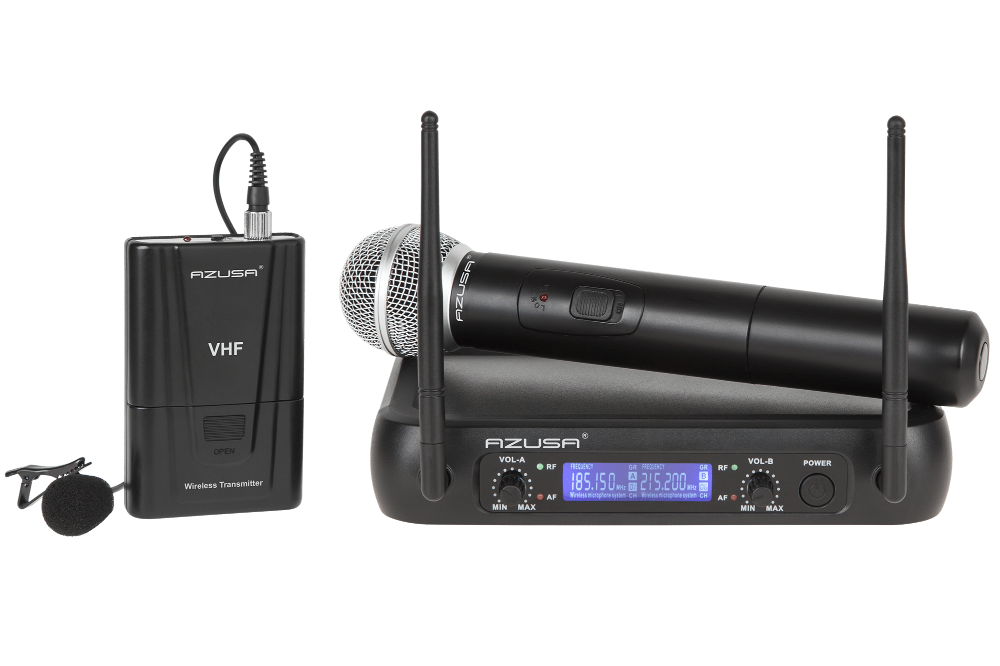 УКХ-мікрофон 2 канали WR-358LD (1 ручний мікрофон + 1 кліпса) УКХ-мікрофон Azusa MIK0142 2 канали WR-358LD (1 ручний мікрофон + 1 кліпса)