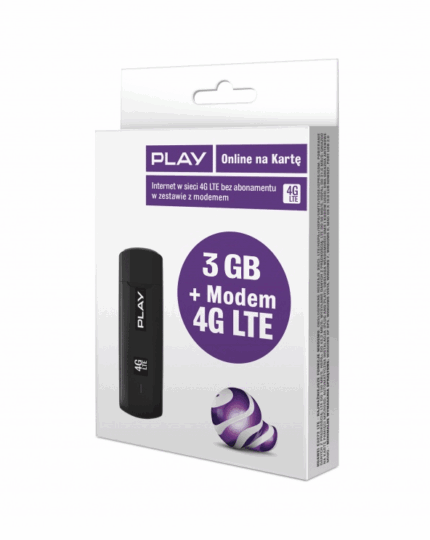 Модем HUAWEI E3372 KOM0831 LTE + стартовий пристрій PLAY 3 ГБ