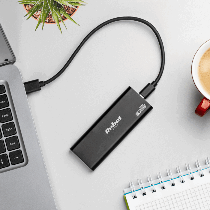 Алюмінієвий корпус Rebel KOM0976 для твердотільного накопичувача M2 з USB Type-C 3.0 - Зображення 5