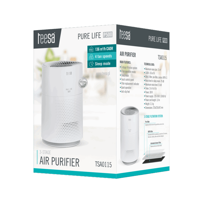 Очищувач повітря Teesa TSA0115 PURE LIFE P500 - Зображення 8
