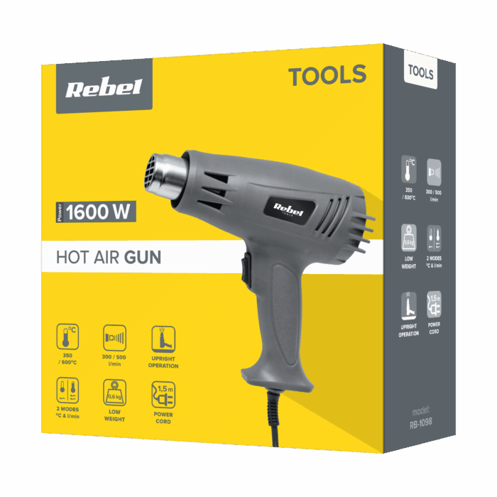 Термофен Rebel RB-1098 потужністю 1600 Вт - Зображення 5