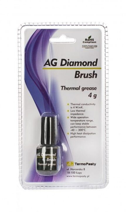 Термопаста Diamond Brush 4g Ag termopasty CHE1614 AG AGT-123