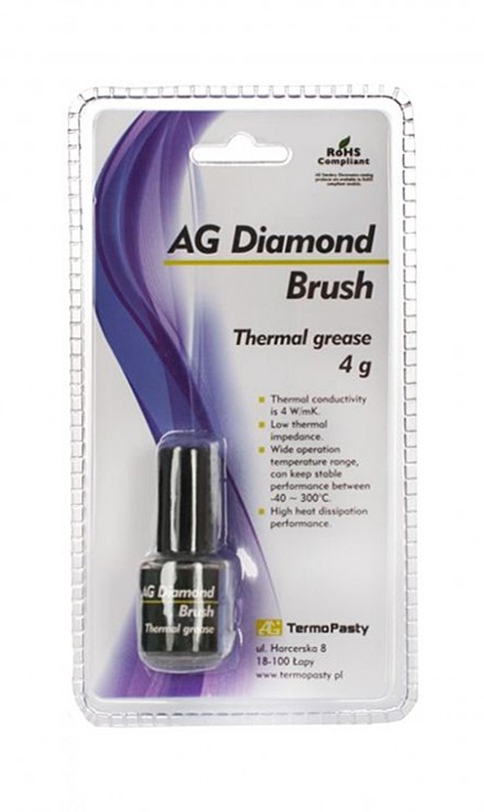 Термопаста Diamond Brush 4g AG AGT-123 Термопаста Diamond Brush 4g Ag termopasty CHE1614 AG AGT-123
