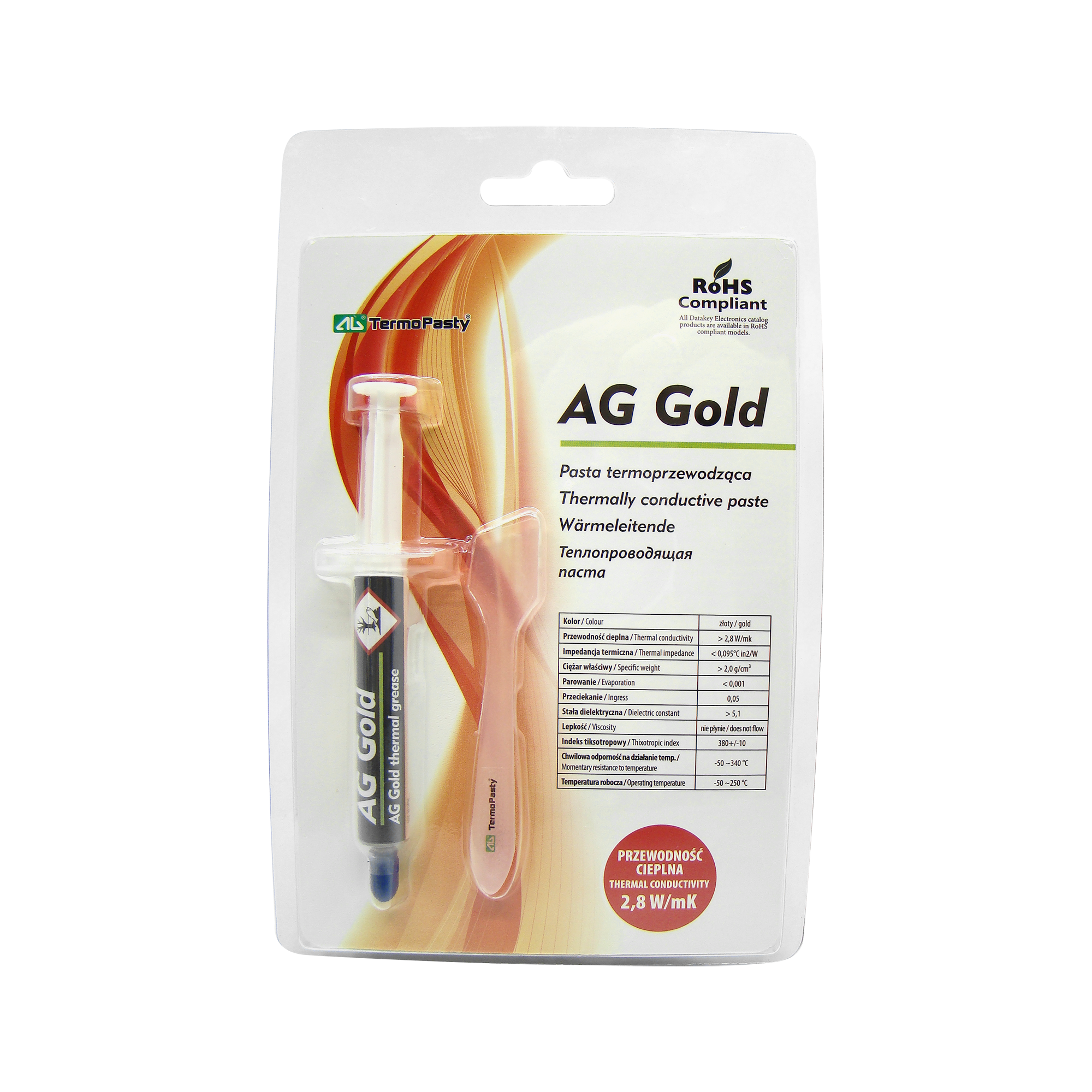 Термопаста Gold 3g AG AGT-106 Термопаста Gold 3g Ag termopasty CHE1590 AG AGT-106