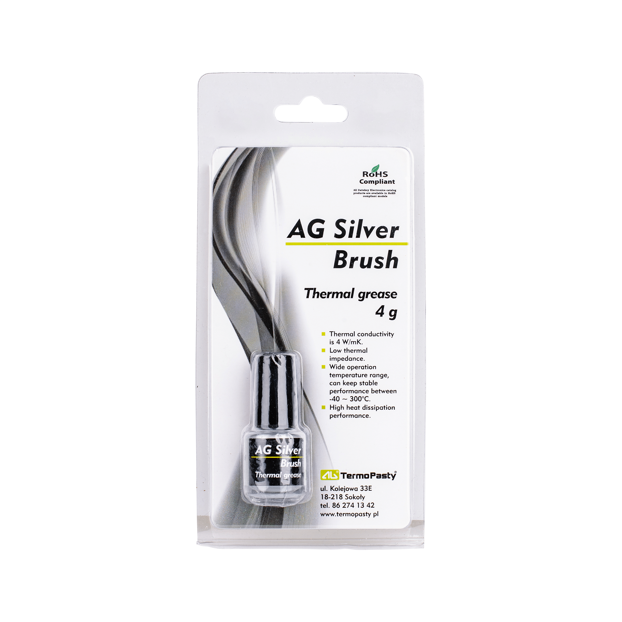 Термопаста Silver Brush 4g AG AGT-124 Термопаста Silver Brush 4g Ag termopasty CHE1613 AG AGT-124