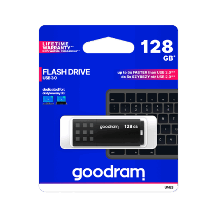 Флеш-накопичувач Goodram TGD-UME31280K0R11 USB 3.2 128 ГБ чорного кольору