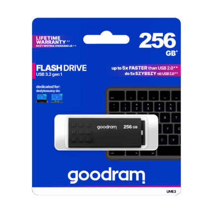 Флеш-накопичувач Goodram TGD-UME32560KOR11 USB 3.2 256 ГБ чорного кольору