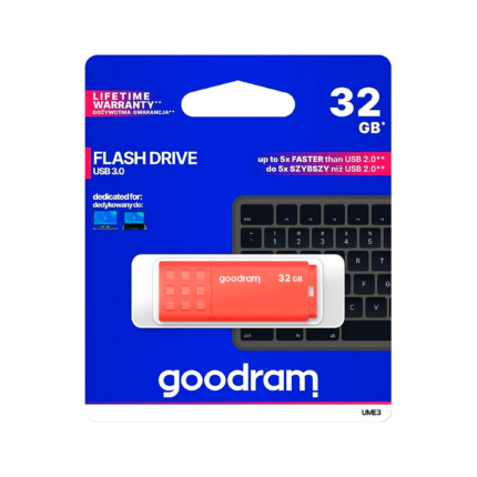 Флеш-накопичувач Goodram TGD-UME30320O0R11 USB 3.2 32 ГБ помаранчевого кольору