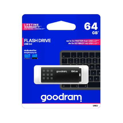 Флеш-накопичувач Goodram TGD-UME30640K0R11 USB 3.2 64 ГБ чорного кольору