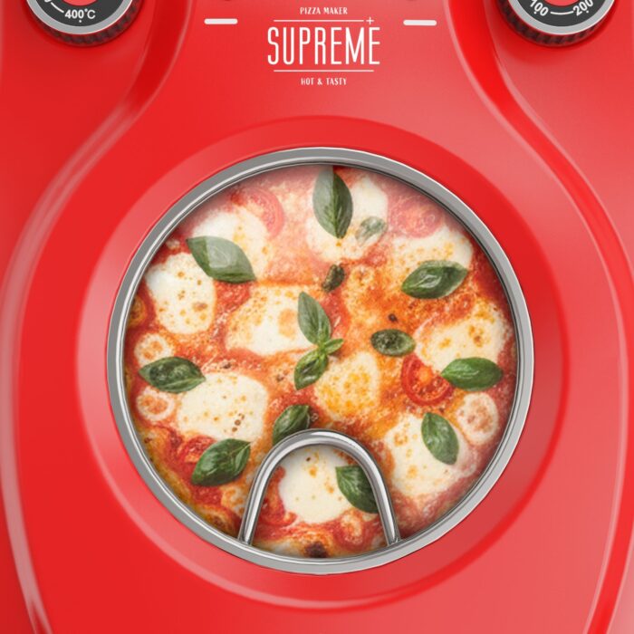 Піч для піци Teesa TSA3238 SUPREME +, 1200 Вт, 32 см, оглядове віконце, знімний камінь, подвійне керування нагрівачем - Зображення 12