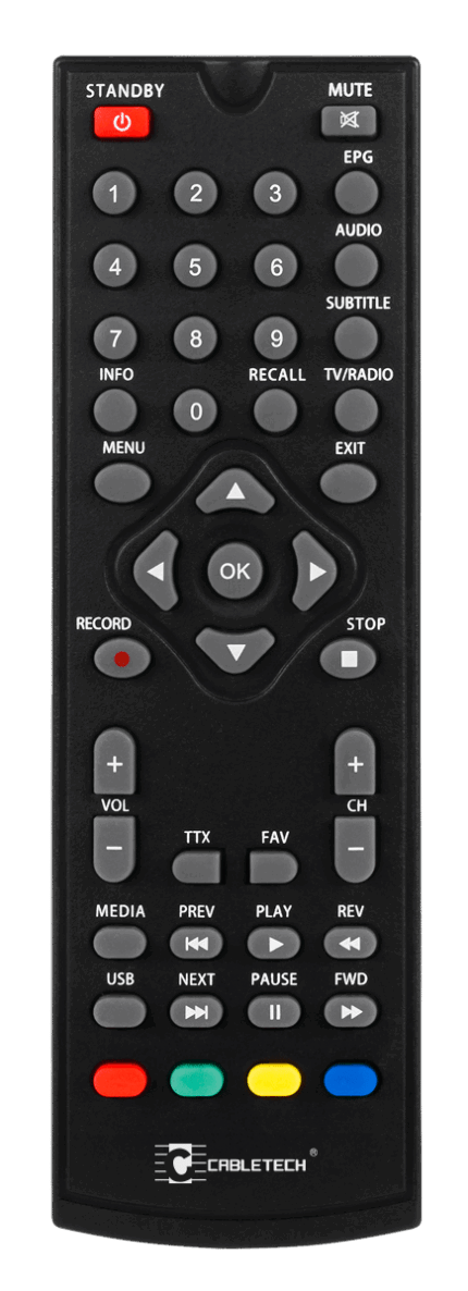 Пульт дистанційного керування для DVB-T Cabletech PIL0315 тюнерів URZ0187A