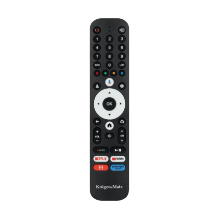 Пульт дистанційного Krüger&matz PIL0373 керування Google TV з цифровими клавішами