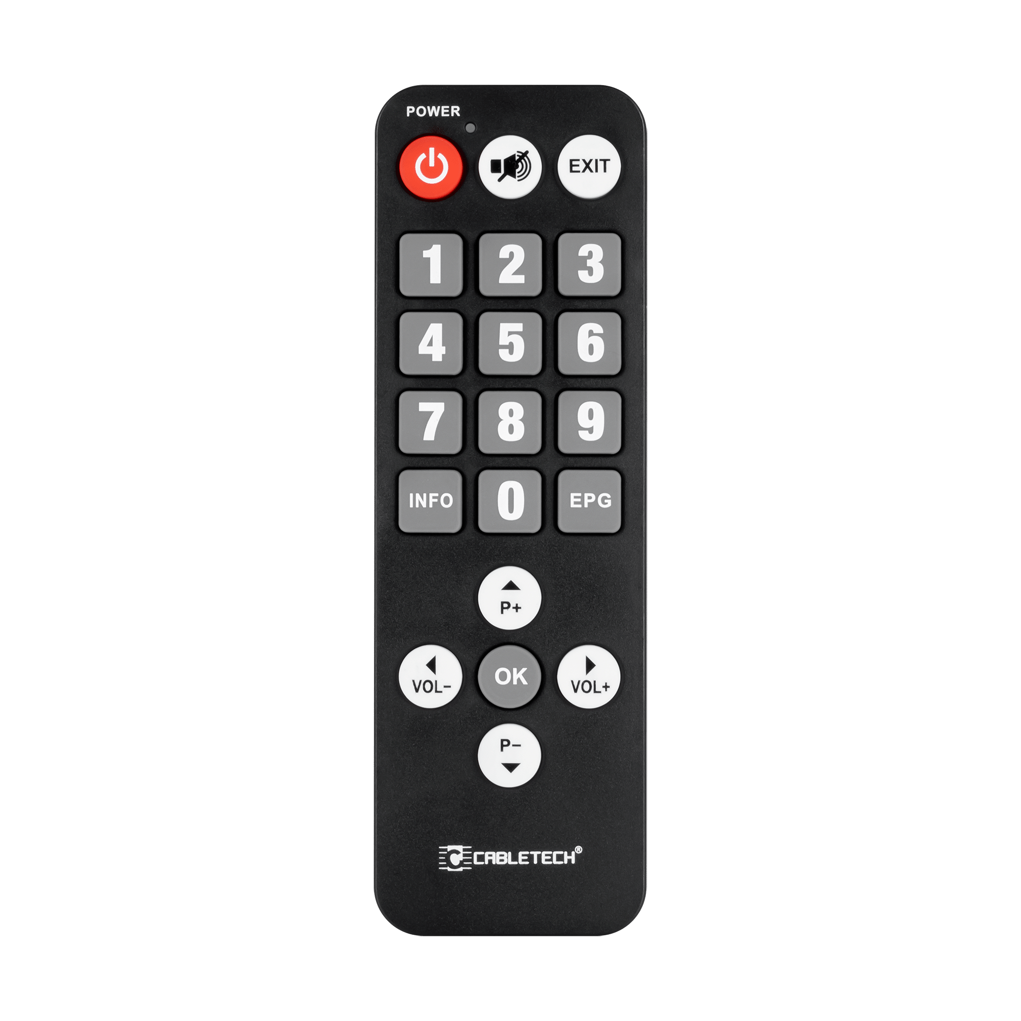 Універсальний пульт дистанційного керування DVB-T для людей похилого віку Універсальний пульт дистанційного керування DVB-T Cabletech PIL0367 для людей похилого віку