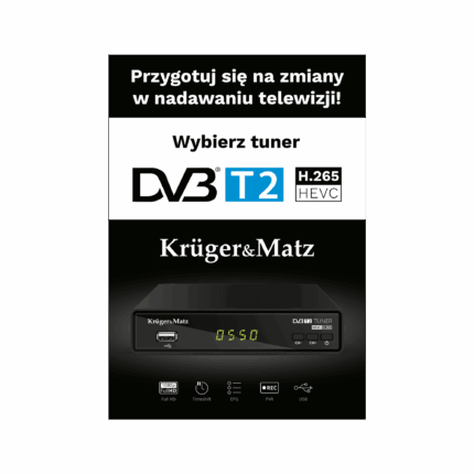 Плакат Kruger&Matz DVB-T2 MR-KM-202 тюнер