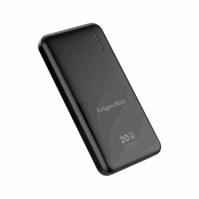 Зовнішній акумулятор Kruger&Matz KM0904 10000 мАг (літій-полімерний) з функцією контролю якості та розрядження (PD) - Зображення 3