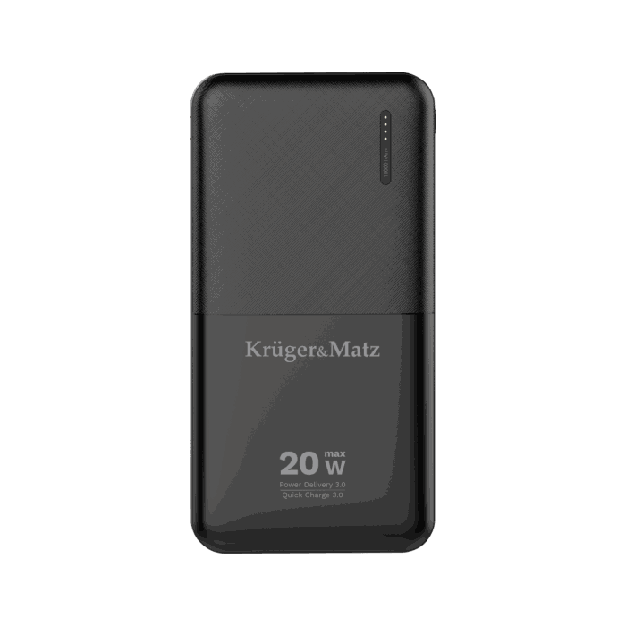 Зовнішній акумулятор Kruger&Matz KM0904 10000 мАг (літій-полімерний) з функцією контролю якості та розрядження (PD) - Зображення 4
