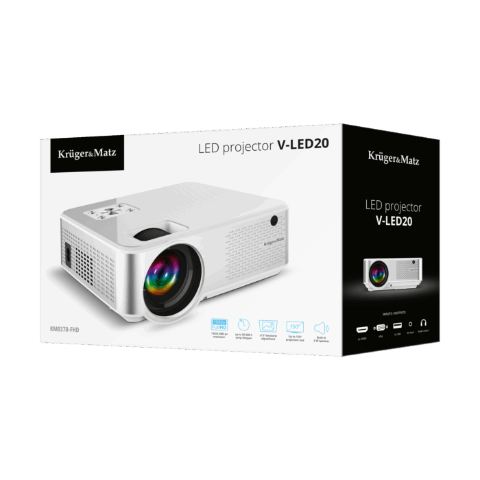 Світлодіодний проектор Kruger&Matz V-LED20 KM0370-FHD FullHD - Зображення 9