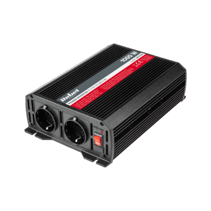 Перетворювач Rebel URZ3169 12V/230V 1000W 2 розетки F-типу: німецький