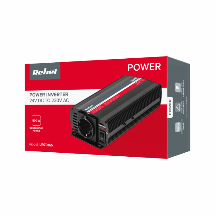 Перетворювач Rebel URZ3165 24V/230V 500W (розетка F-типу: німецька) - Зображення 4