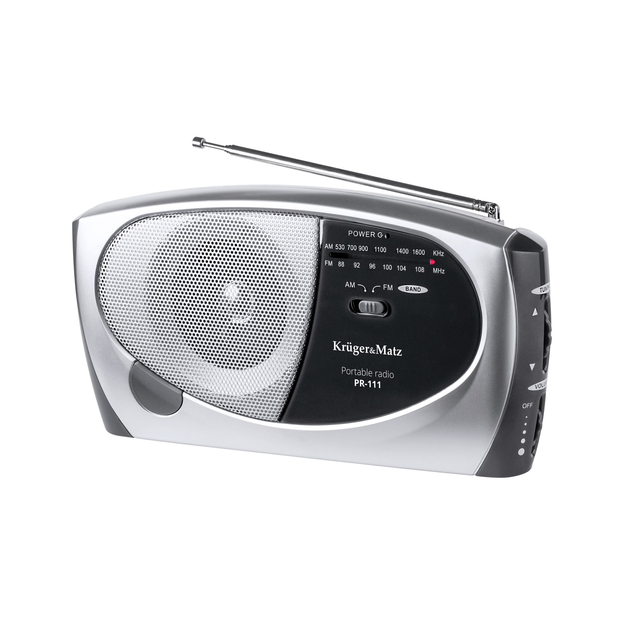 Портативний AM/FM-радіоприймач Kruger&Matz моделі PR-111 Портативний AM/FM-радіоприймач Krüger&matz URZ2038 моделі PR-111