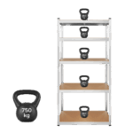 Металева стійка для зберігання 180x90x40 чорного кольору Rebel RB-1251B - Зображення 9