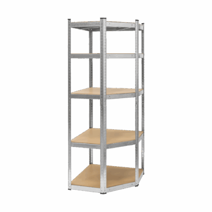 Металевий кутовий стелаж для зберігання 180x40x70 сріблястий Rebel RB-1254