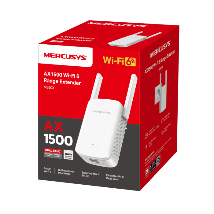 Mercusys MRS0015 ME60X AX1500 Wi-Fi ретранслятор-підсилювач - Зображення 3