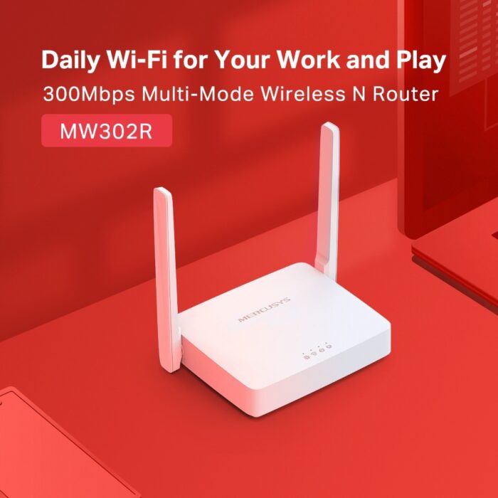 Mercusys MRS0005 MW302R, маршрутизатор N300, 1xWAN 2xLAN - Зображення 4