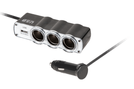 Розгалужувач гнізда прикурювача x3 M-life ML0704 з кабелем та USB